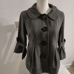 APT. 9 Gray Classic Tweed Peplum